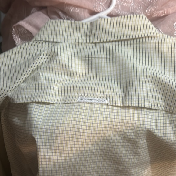 E oficio XL long sleeve, men’s button up shirt, yellow, white and gray - Picture 6 of 6